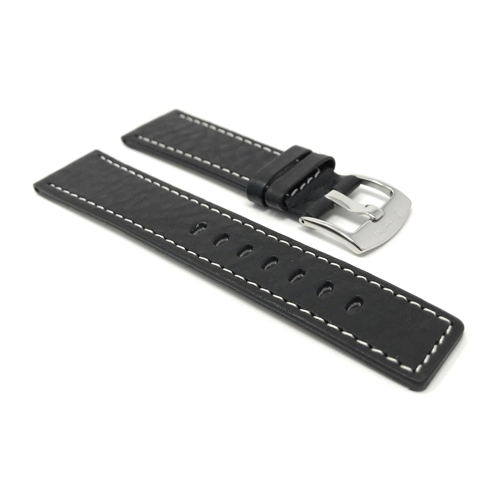 Bandini  Square Tip Leather Classic Watch Band – 22mm 24mm 26mm 28mm 30mm