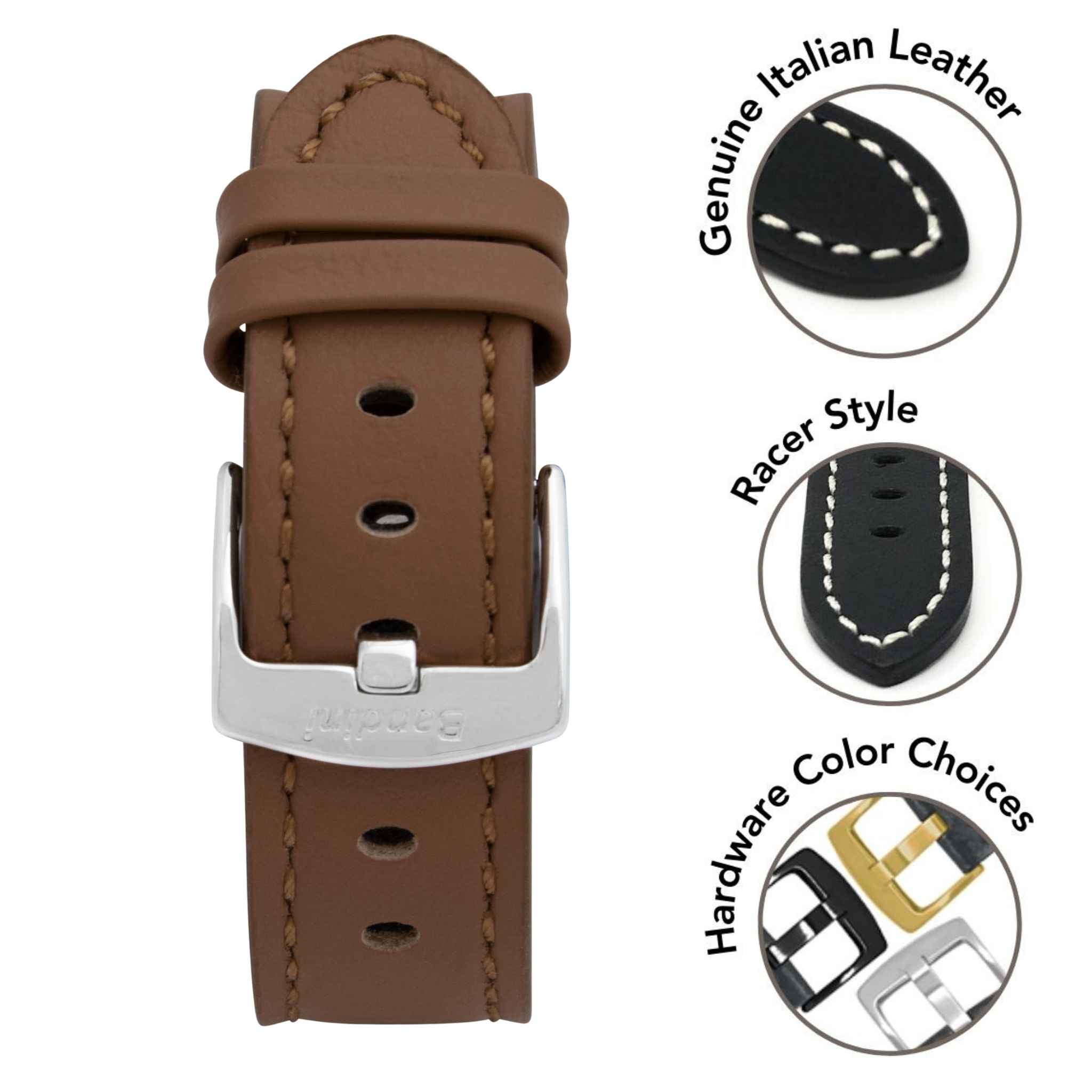 Bandini Leather Aviator Watch Band for Apple Watch