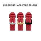 Bandini Leather Aviator Watch Band for Apple Watch - White Stitch