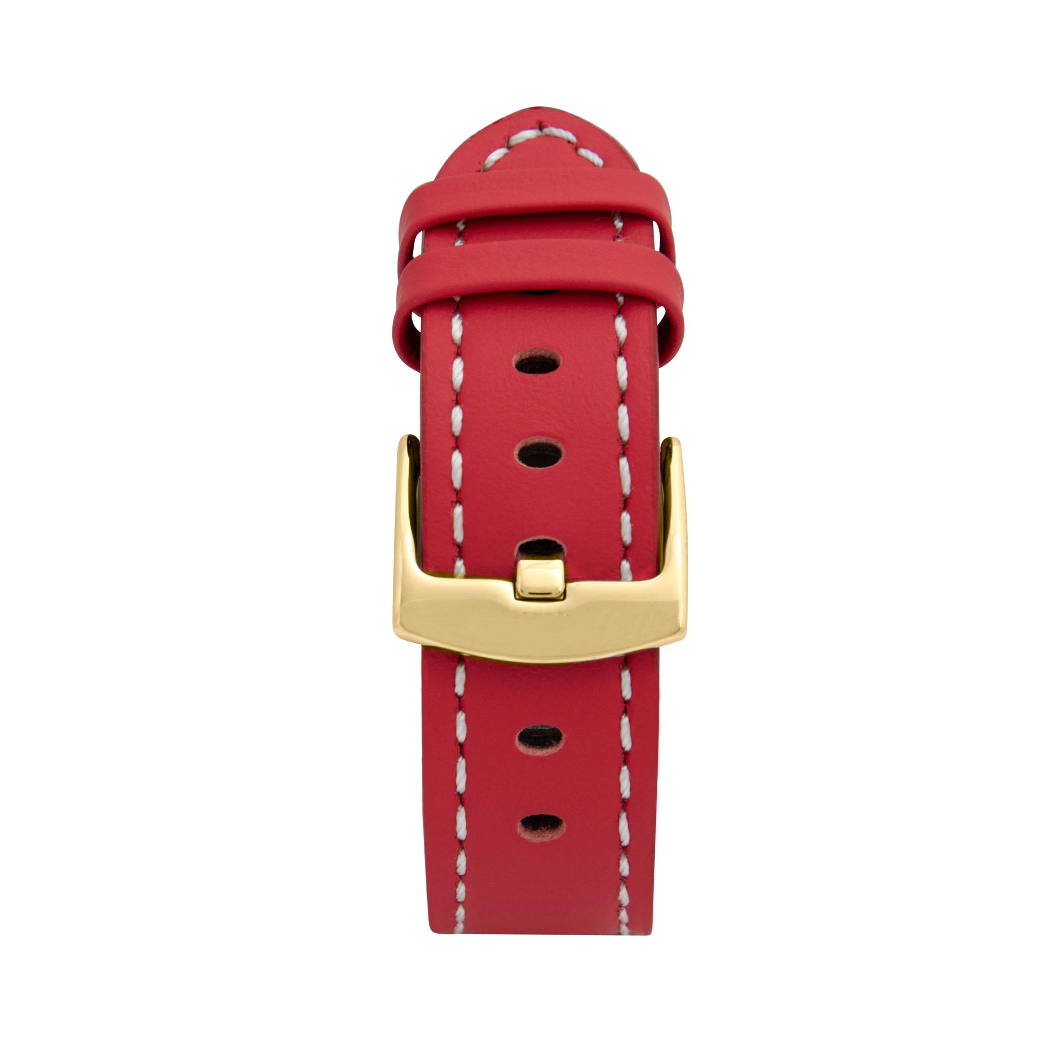 Bandini Leather Aviator Watch Band, White Stitch - 18mm to 28mm