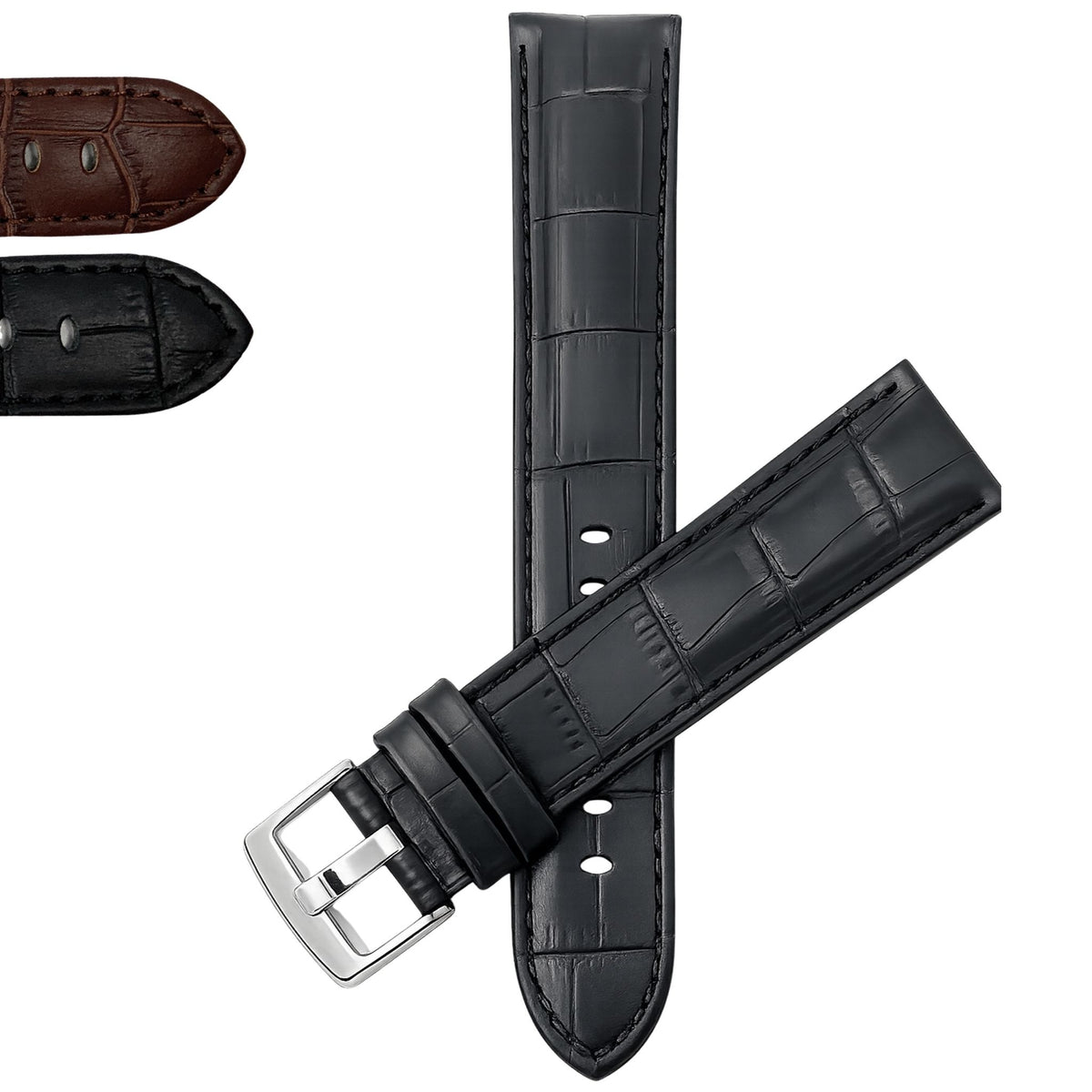 Bandini Triple Extra Long (XXXL) Leather Watch Band - 18mm to 24mm
