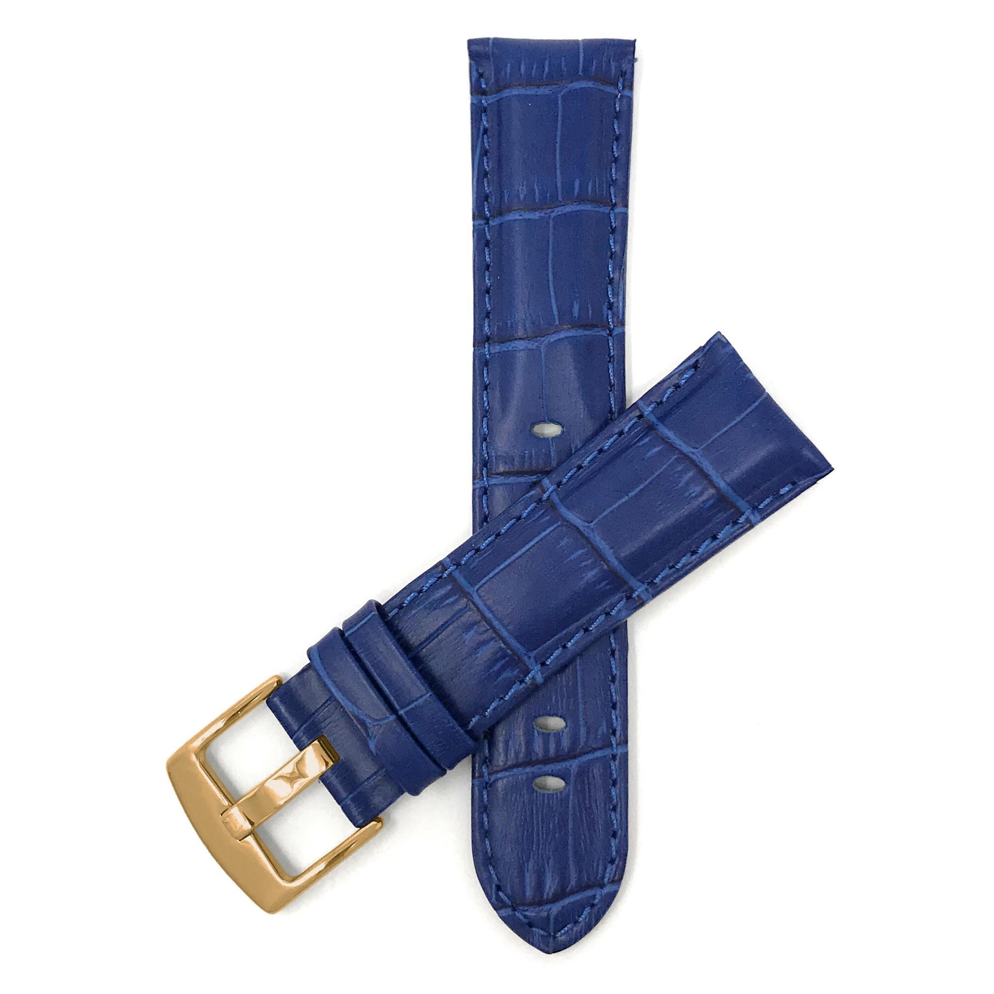 Bandini Leather Alligator Pattern Watch Band – 18mm 20mm 22mm 24mm 26mm