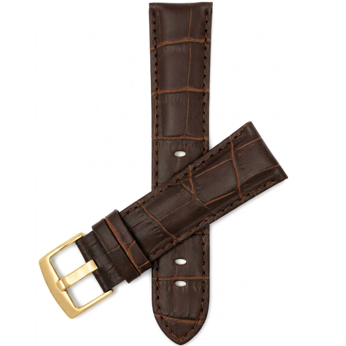 Bandini Leather Alligator Pattern Watch Band – 18mm 20mm 22mm 24mm 26mm