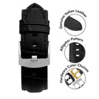 Bandini Mens Classic Leather Watch Band for Apple Watch - Alligator Pattern