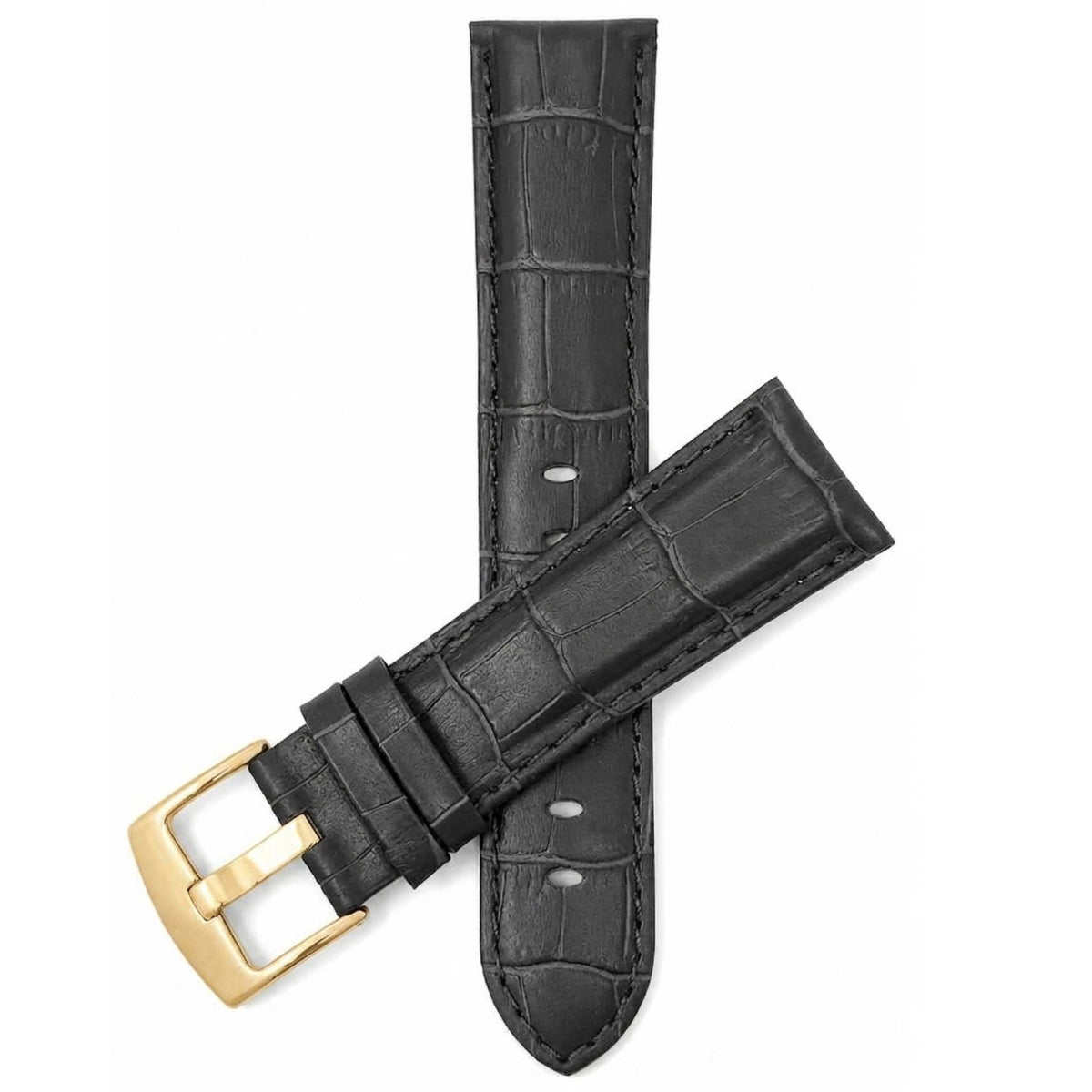 Bandini Leather Alligator Pattern Watch Band – 18mm 20mm 22mm 24mm 26mm