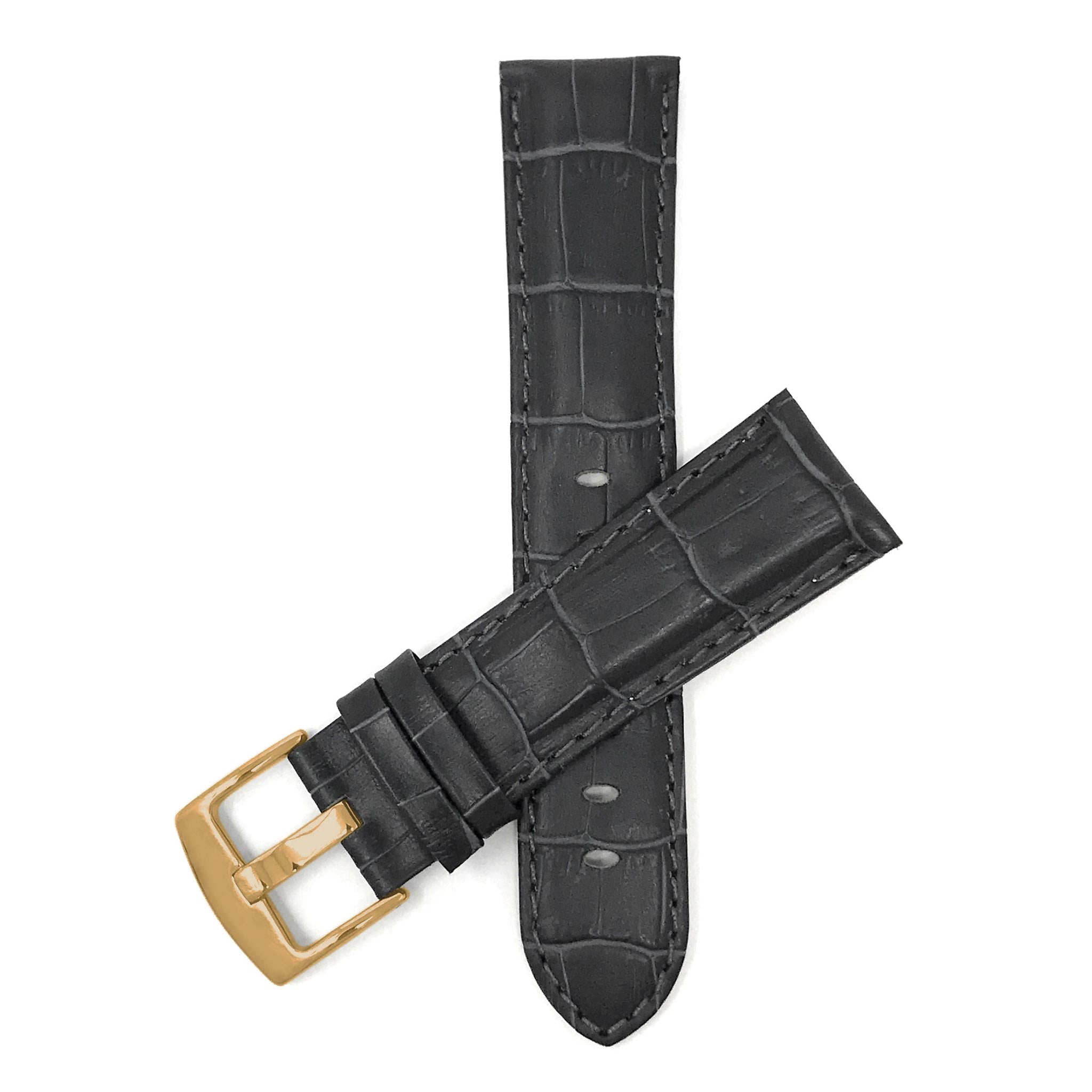Bandini Leather Alligator Pattern Watch Band – 18mm 20mm 22mm 24mm 26mm