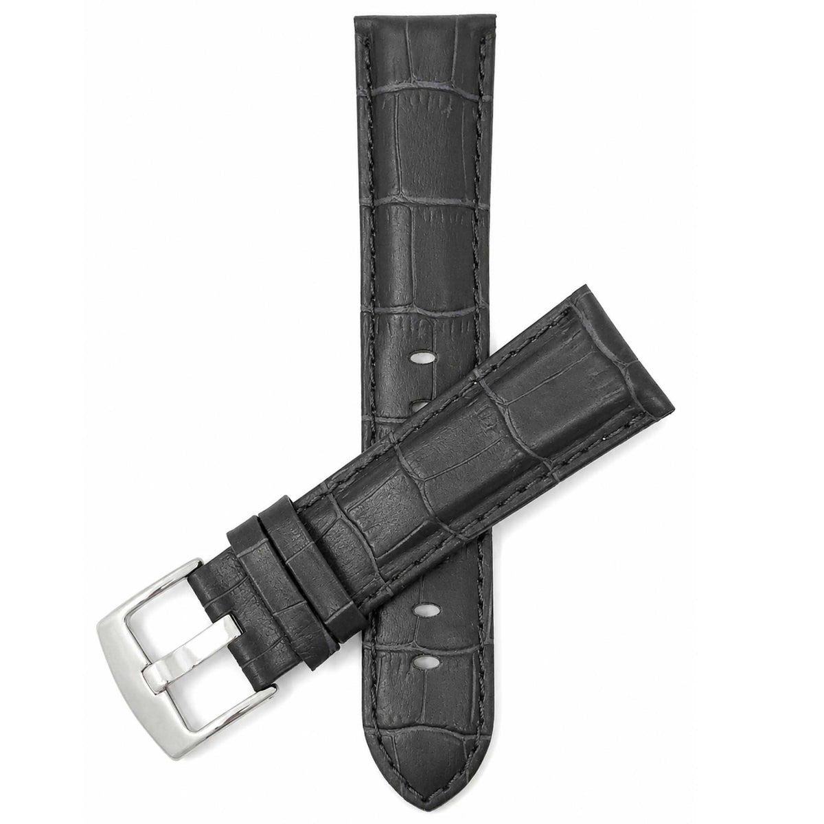 Bandini Leather Alligator Pattern Watch Band – 18mm 20mm 22mm 24mm 26mm