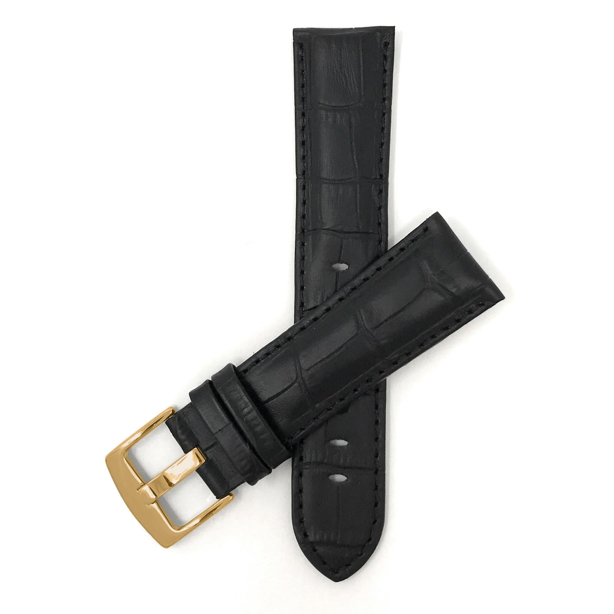 Bandini Leather Alligator Pattern Watch Band – 18mm 20mm 22mm 24mm 26mm