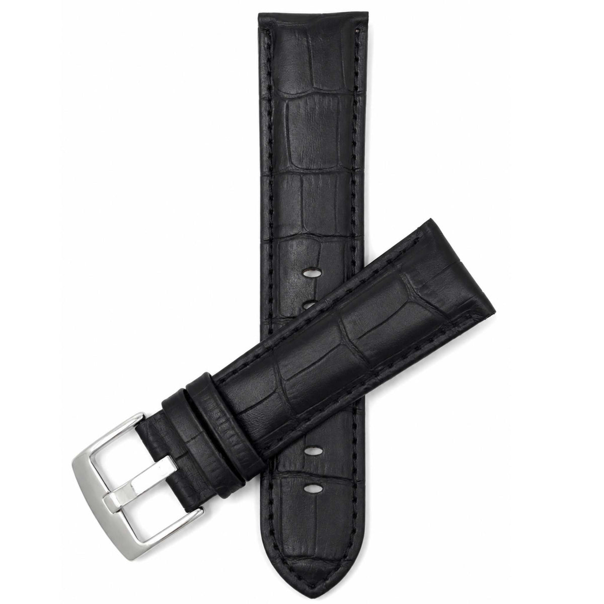 Bandini Leather Alligator Pattern Watch Band – 18mm 20mm 22mm 24mm 26mm