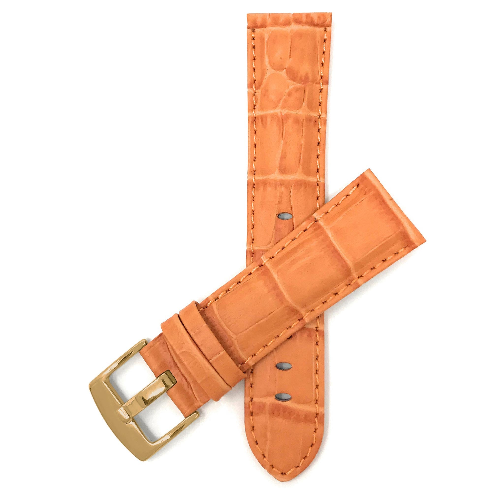 Bandini Leather Alligator Pattern Watch Band – 18mm 20mm 22mm 24mm 26mm