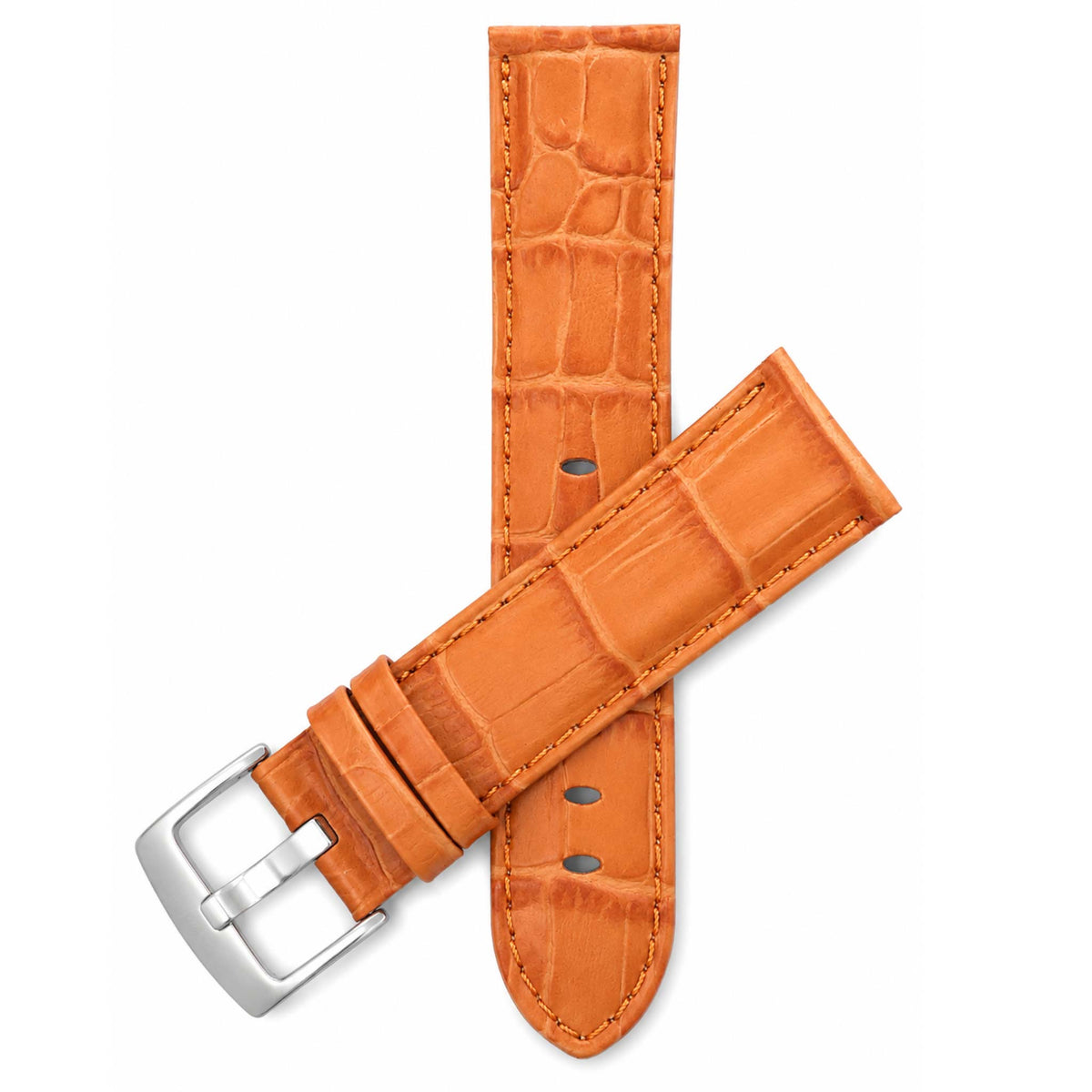 Bandini Leather Alligator Pattern Watch Band – 18mm 20mm 22mm 24mm 26mm