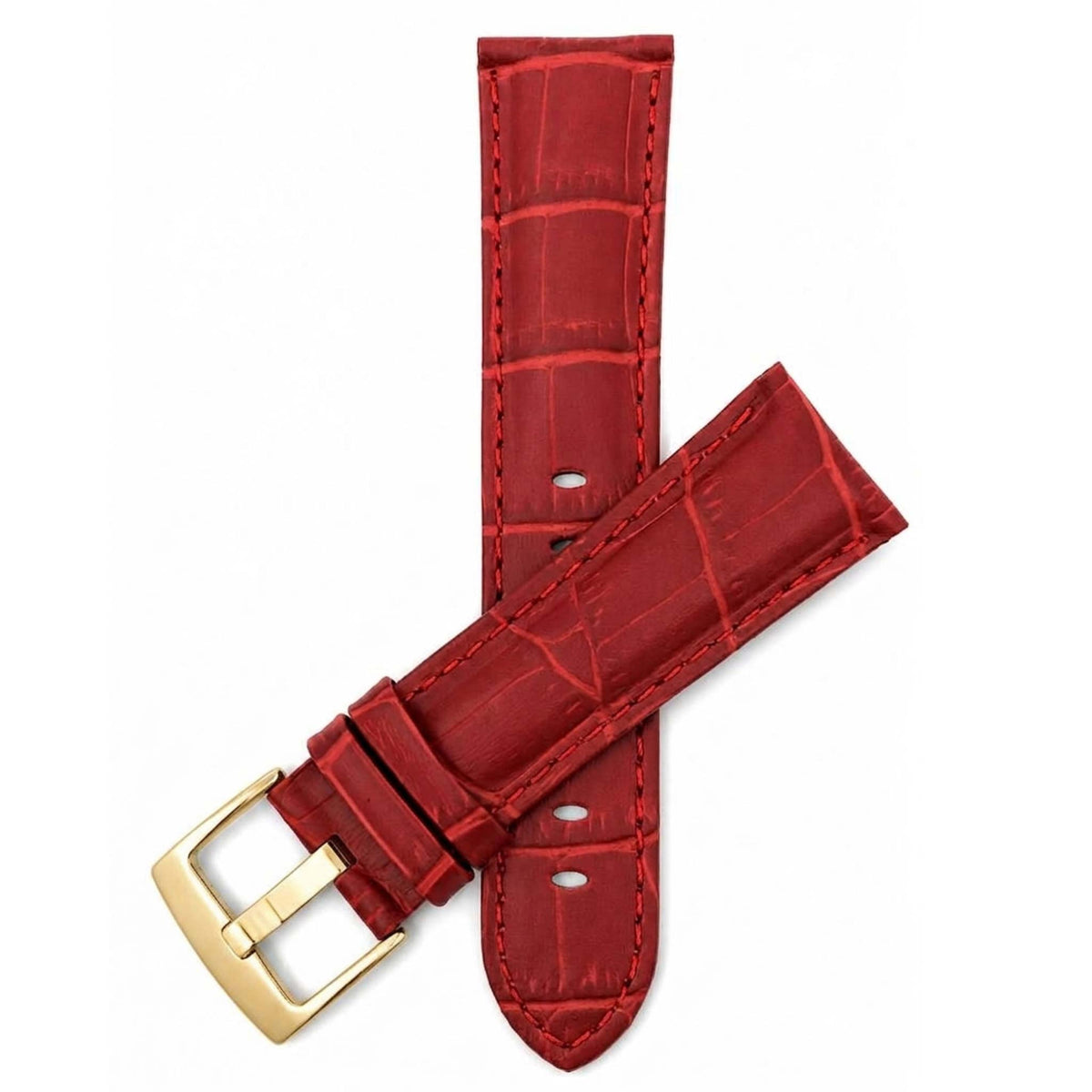 Bandini Leather Alligator Pattern Watch Band – 18mm 20mm 22mm 24mm 26mm