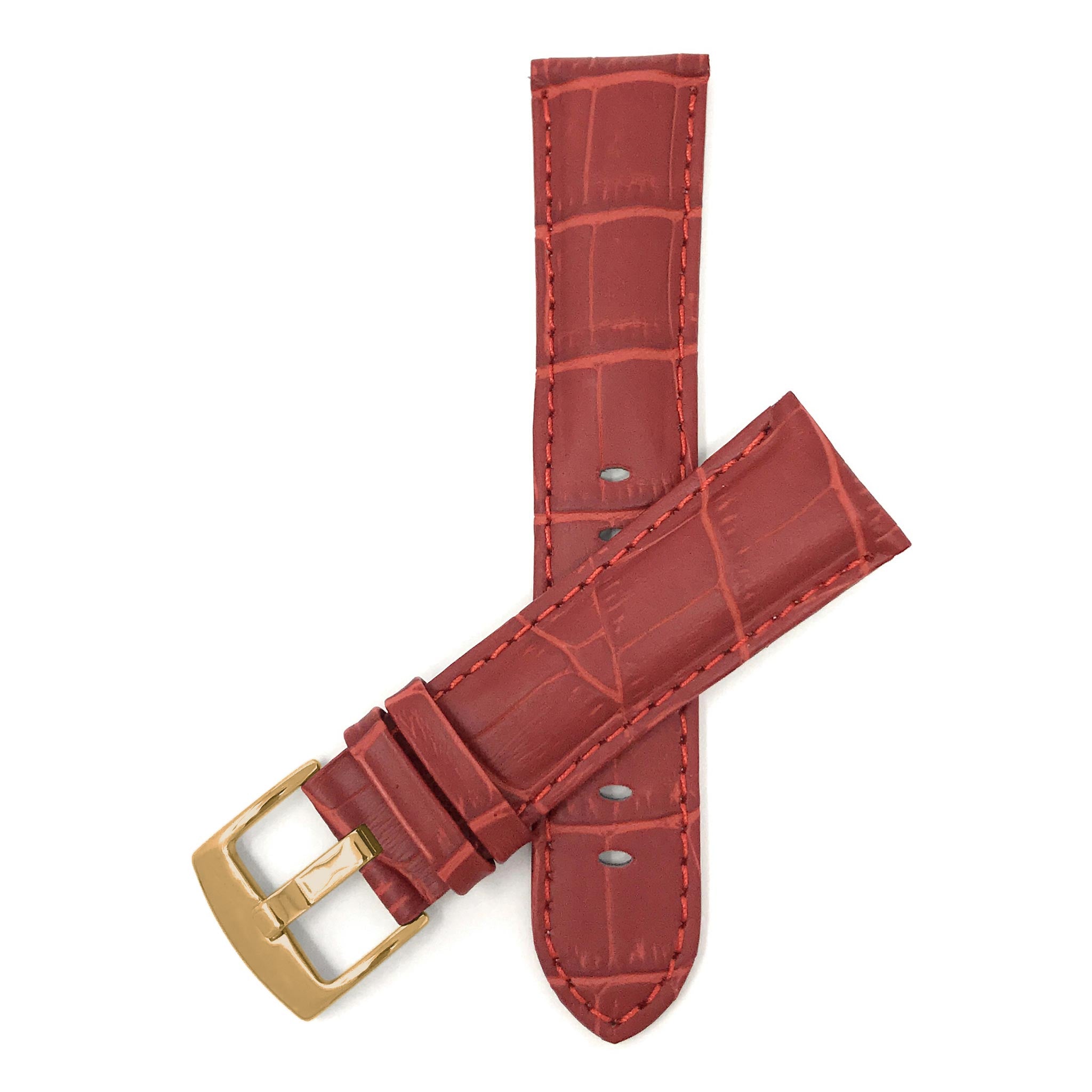 Bandini Leather Alligator Pattern Watch Band – 18mm 20mm 22mm 24mm 26mm