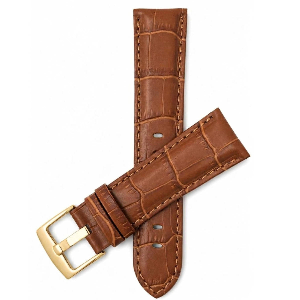 Bandini Leather Alligator Pattern Watch Band – 18mm 20mm 22mm 24mm 26mm
