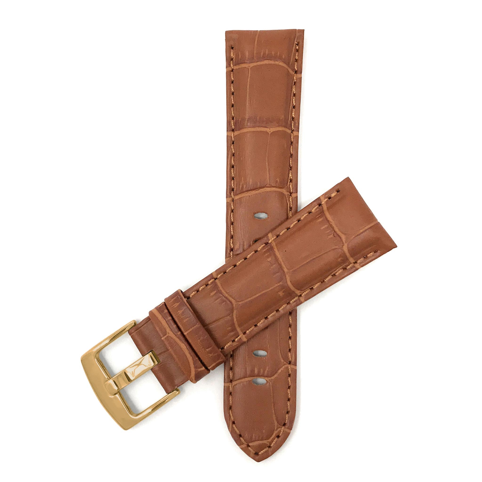Bandini Leather Alligator Pattern Watch Band – 18mm 20mm 22mm 24mm 26mm