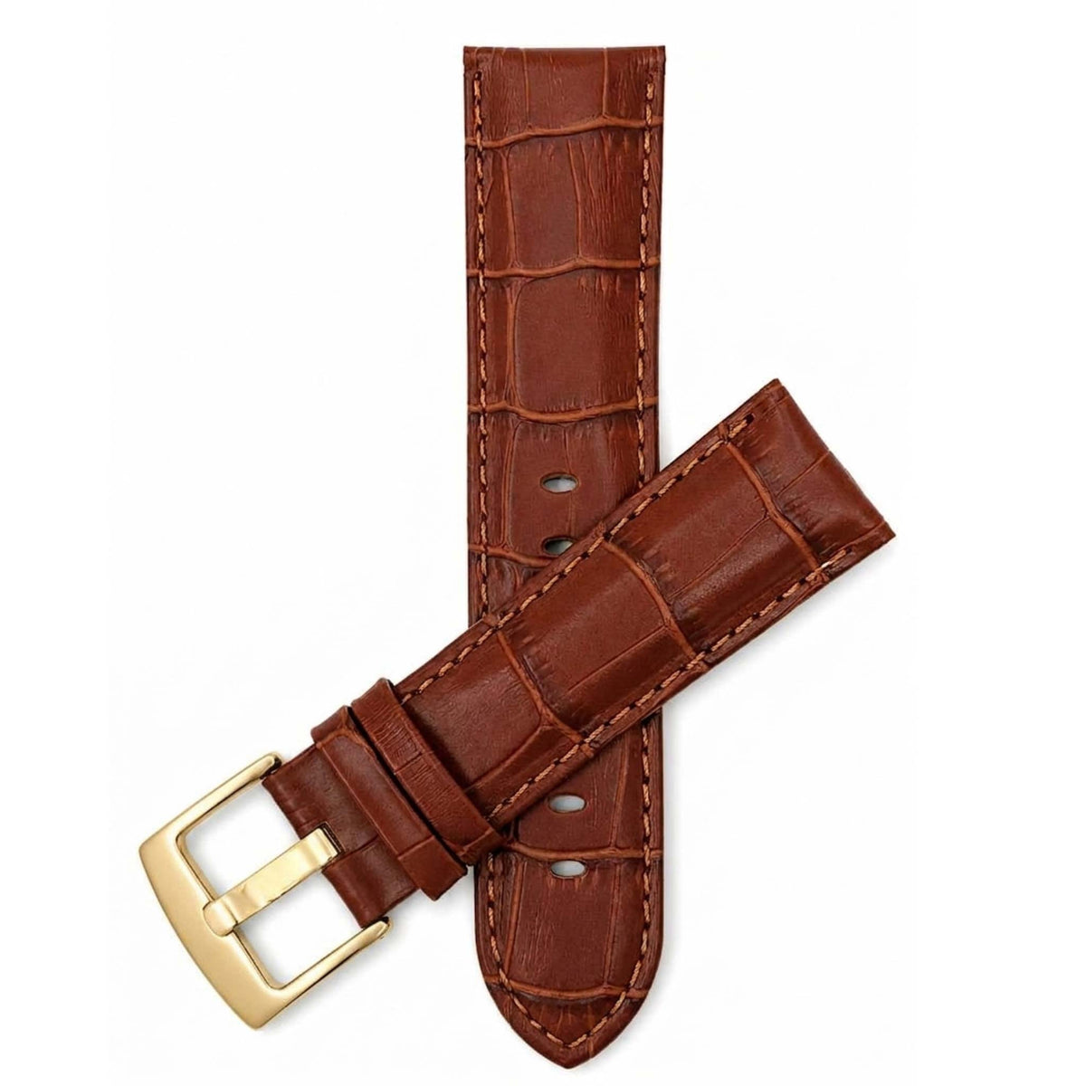 Bandini Leather Alligator Pattern Watch Band – 18mm 20mm 22mm 24mm 26mm