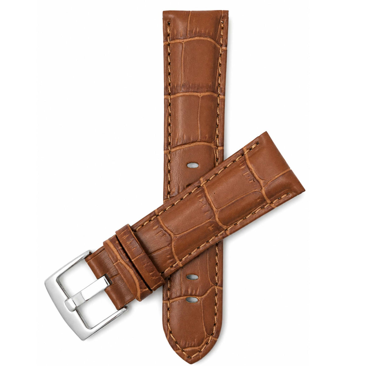 Bandini Leather Alligator Pattern Watch Band – 18mm 20mm 22mm 24mm 26mm