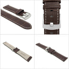 Bandini Leather Alligator Pattern Watch Band – 18mm 20mm 22mm 24mm 26mm