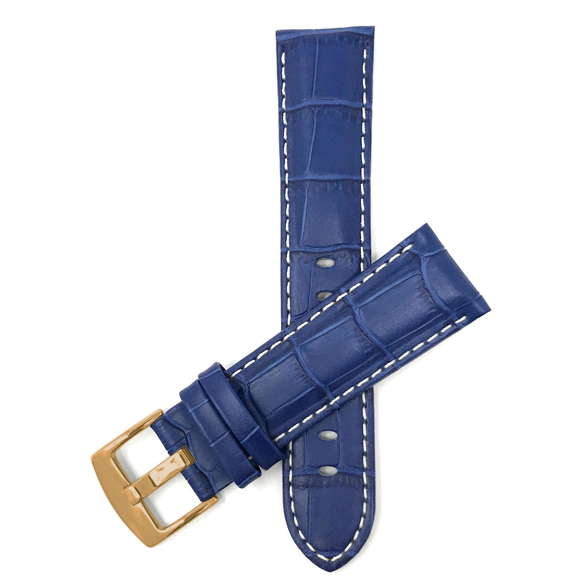 Bandini Leather Alligator Pattern Watch Band – 18mm 20mm 22mm 24mm 26mm