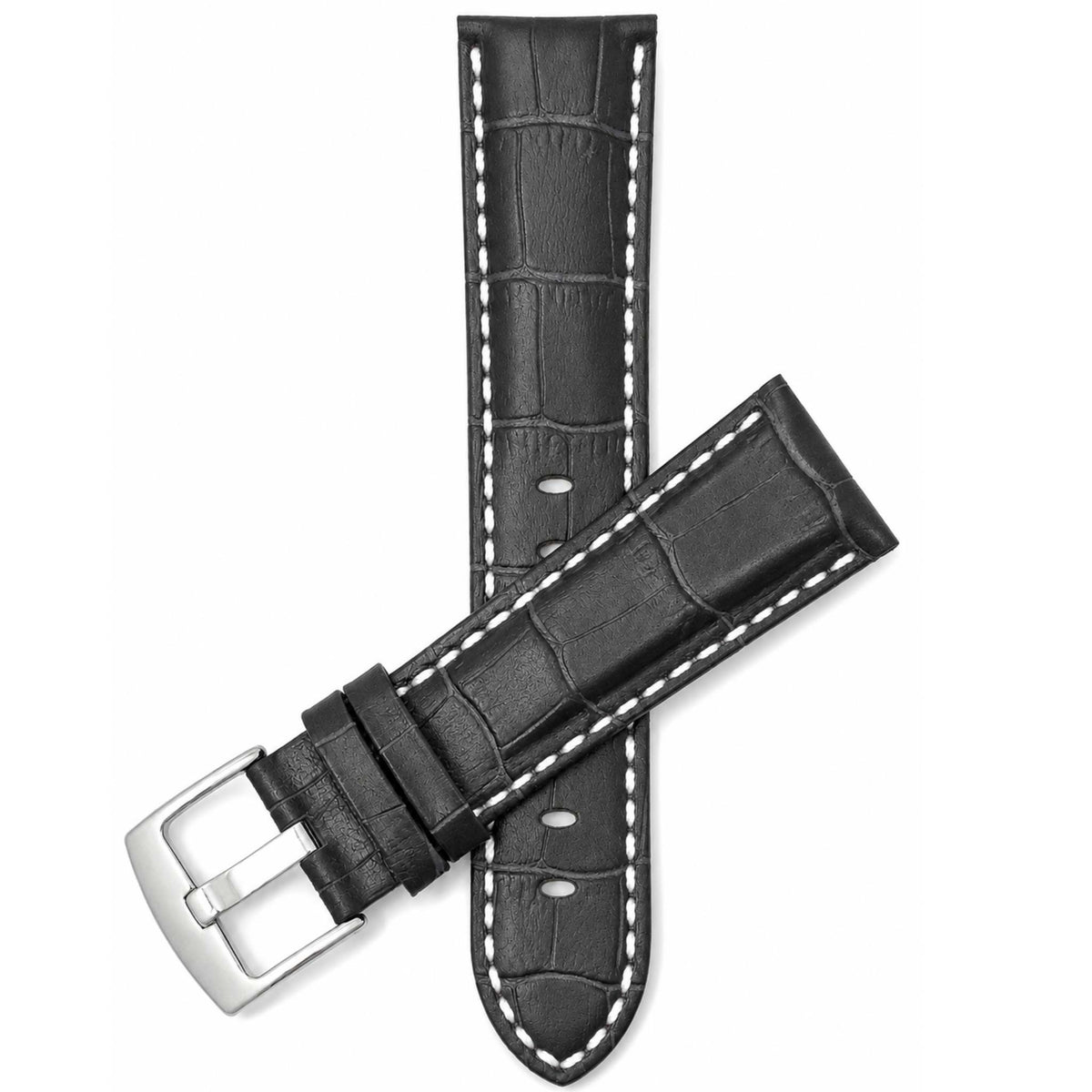 Bandini Leather Alligator Pattern Watch Band – 18mm 20mm 22mm 24mm 26mm