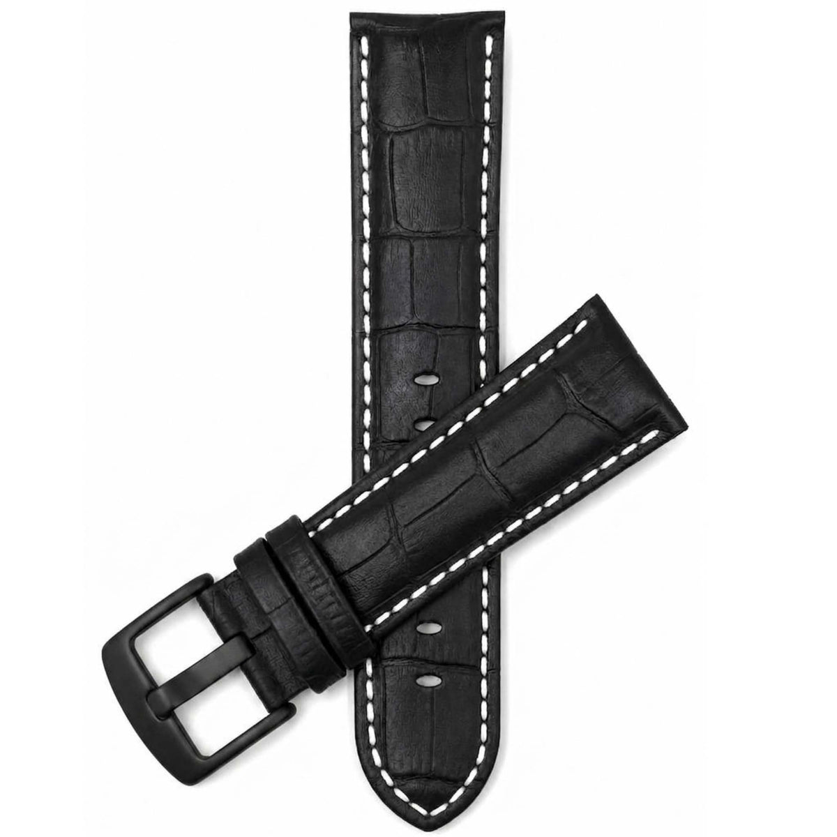 Bandini Leather Alligator Pattern Watch Band – 18mm 20mm 22mm 24mm 26mm