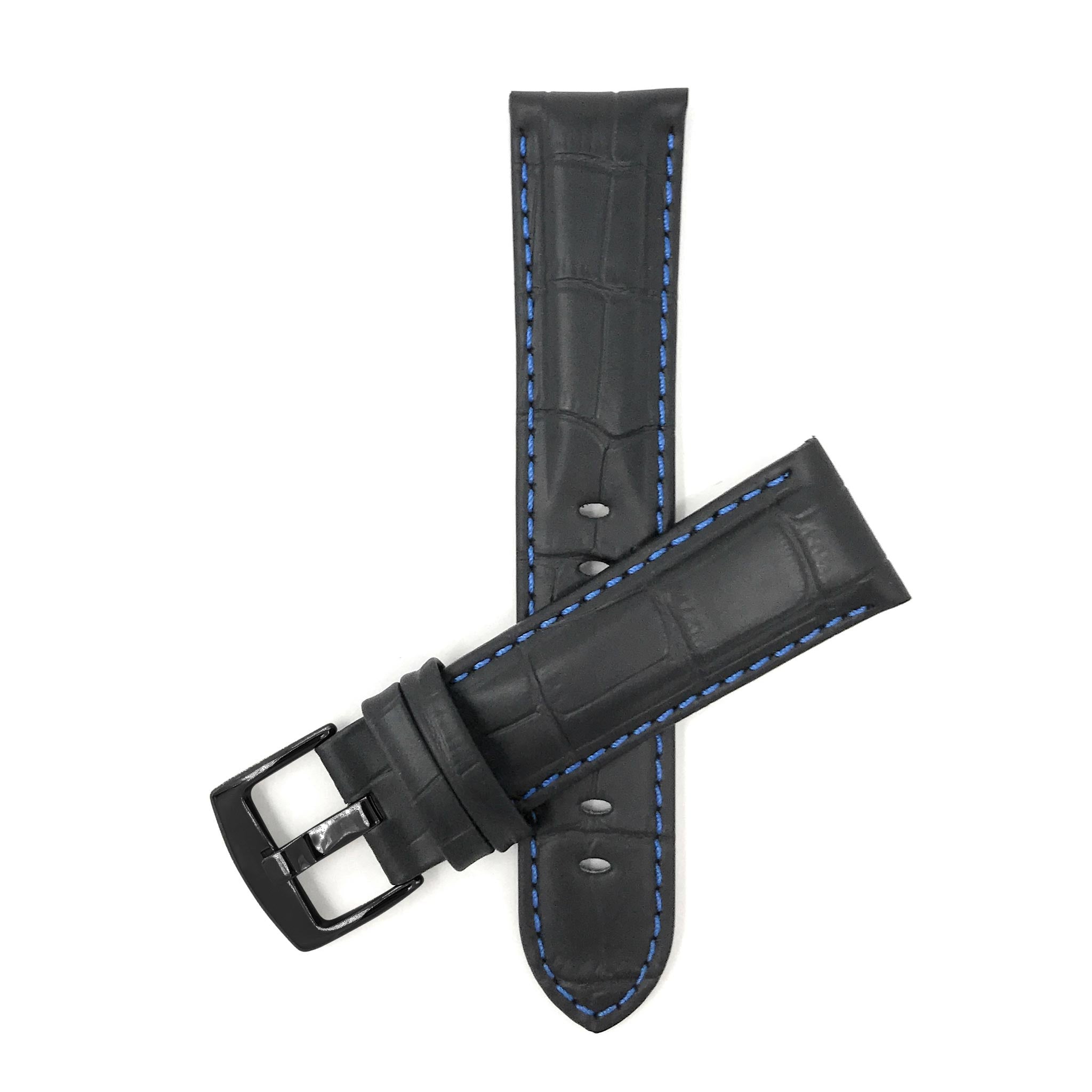 Bandini Leather Alligator Pattern Watch Band – 18mm 20mm 22mm 24mm 26mm