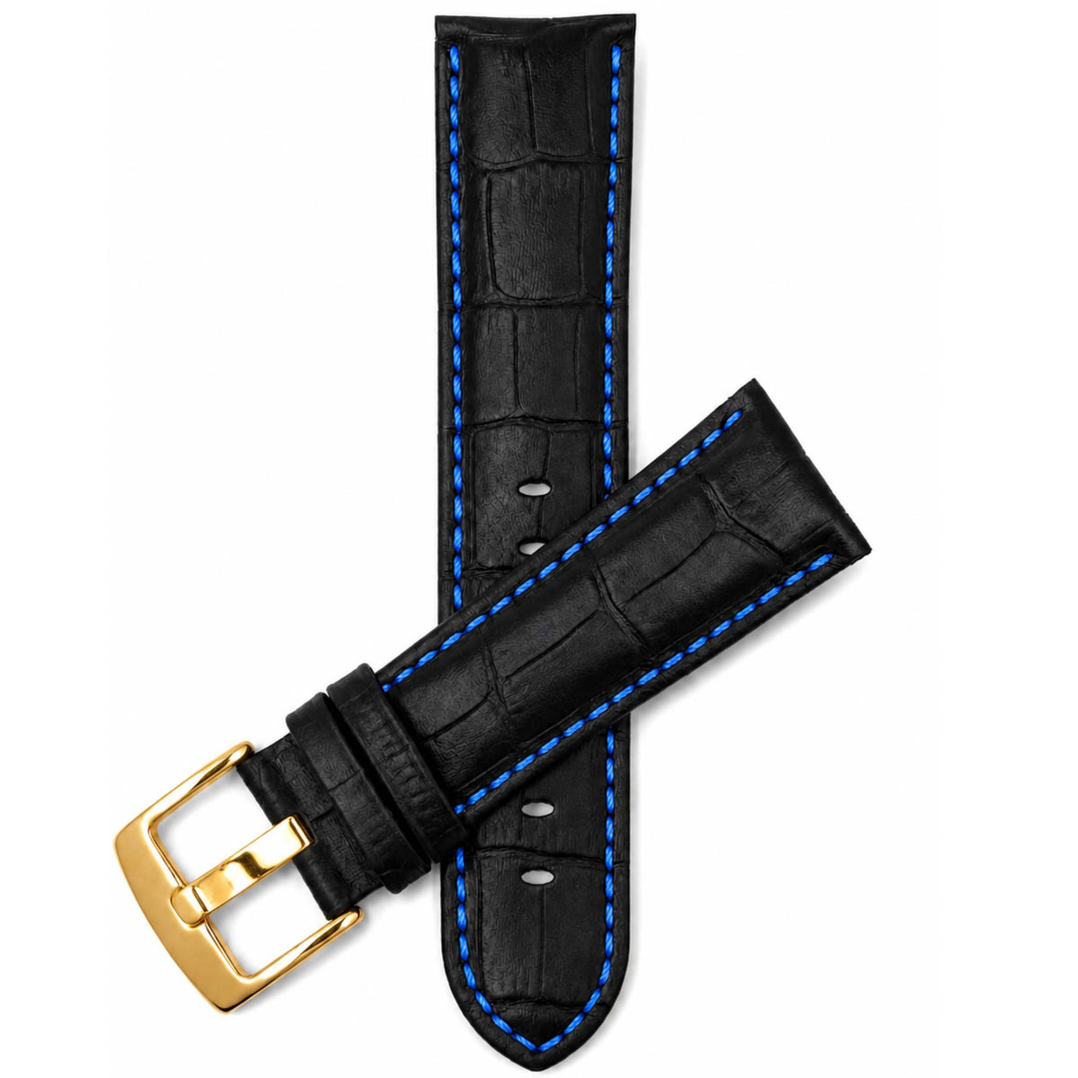 Bandini Leather Alligator Pattern Watch Band – 18mm 20mm 22mm 24mm 26mm