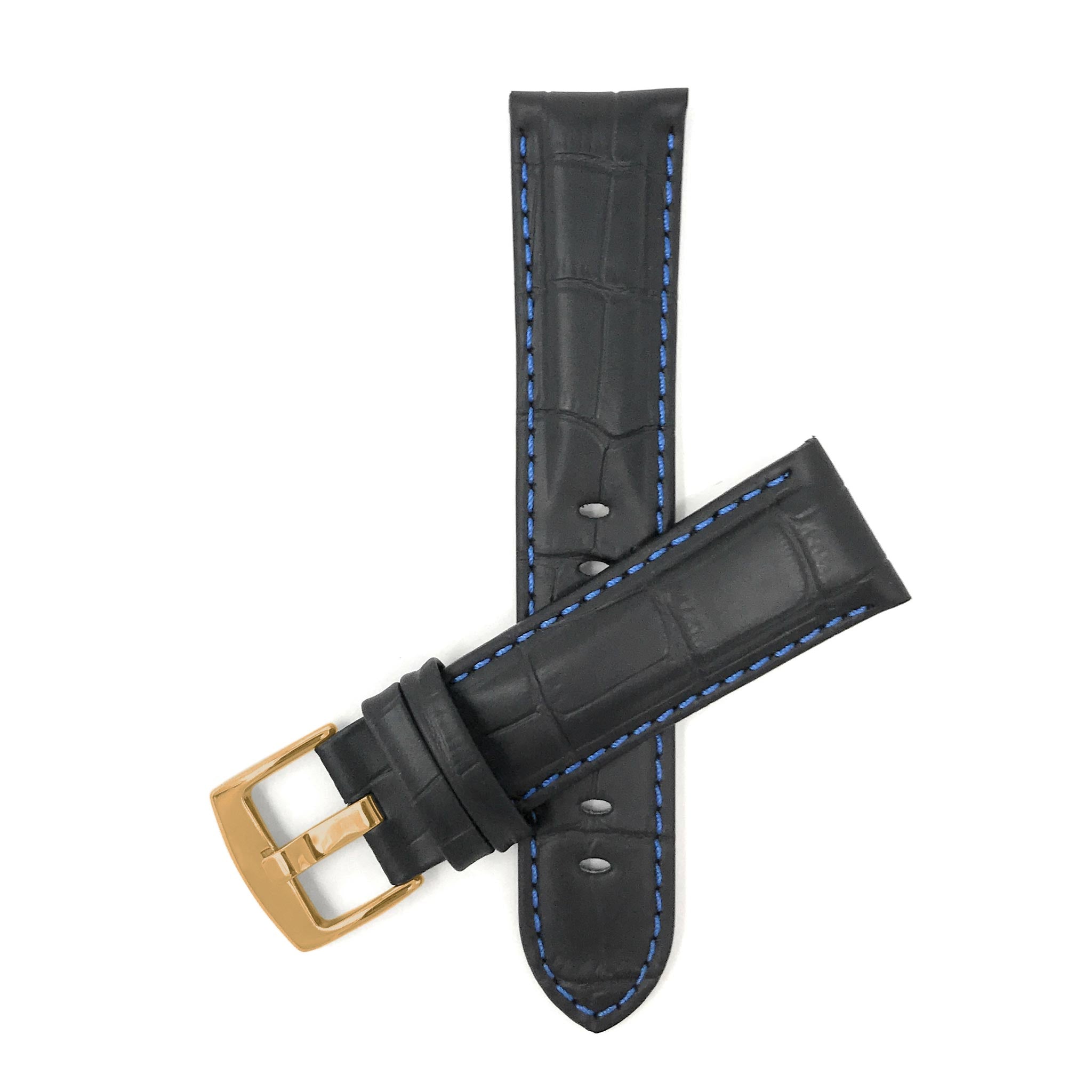 Bandini Leather Alligator Pattern Watch Band – 18mm 20mm 22mm 24mm 26mm