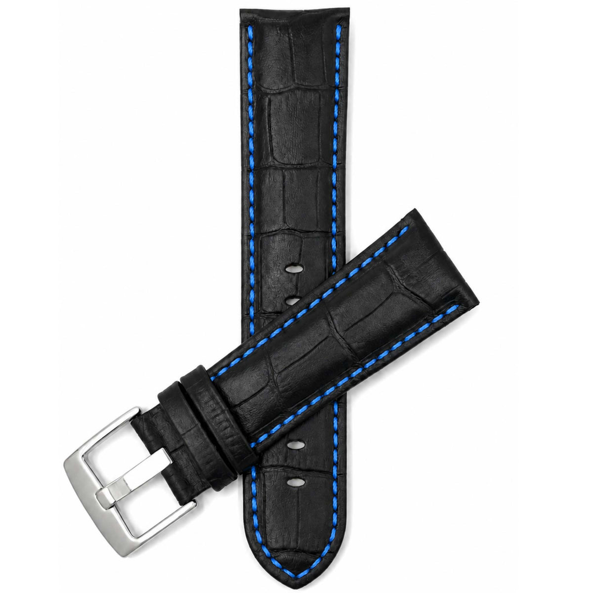 Bandini Leather Alligator Pattern Watch Band – 18mm 20mm 22mm 24mm 26mm