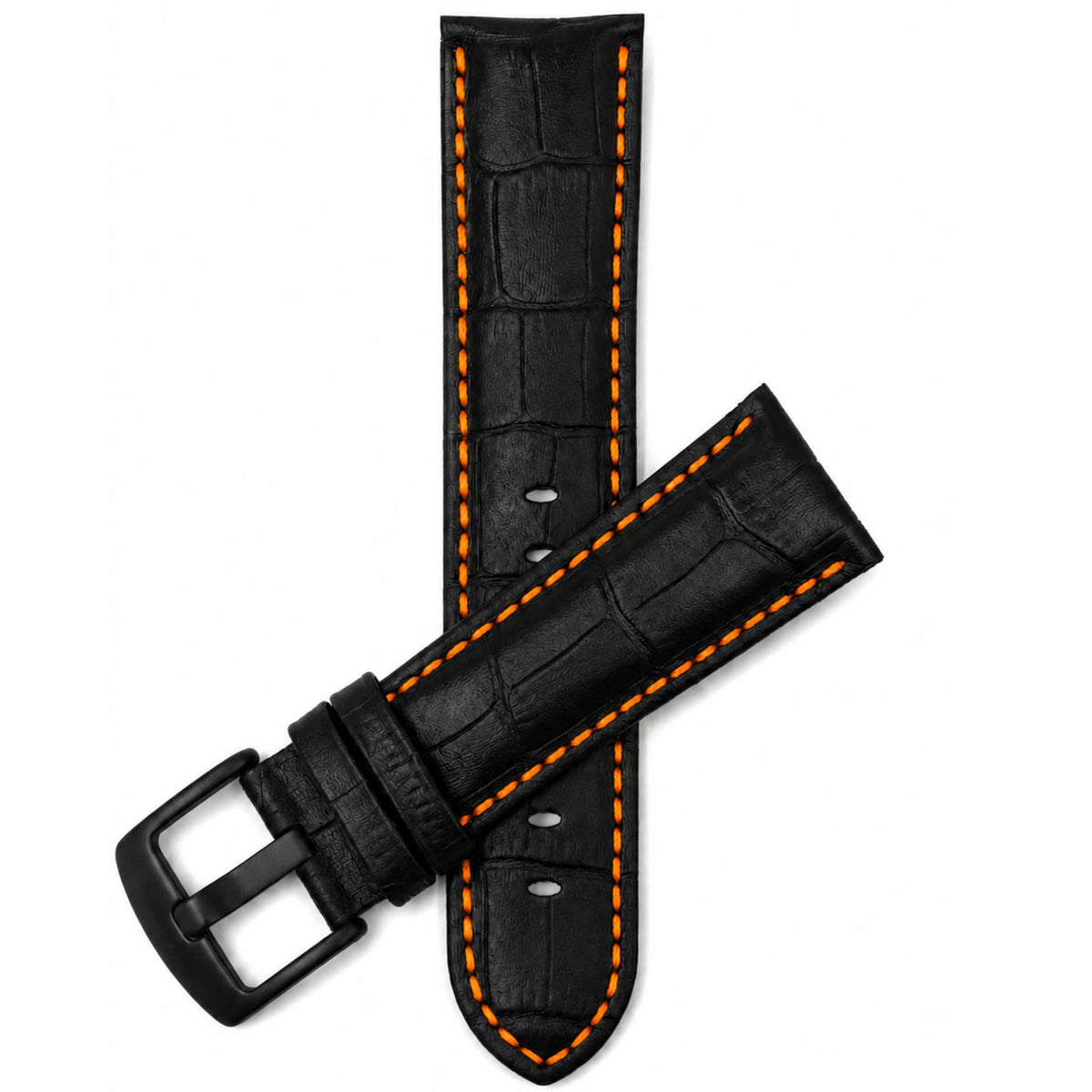 Bandini Leather Alligator Pattern Watch Band – 18mm 20mm 22mm 24mm 26mm