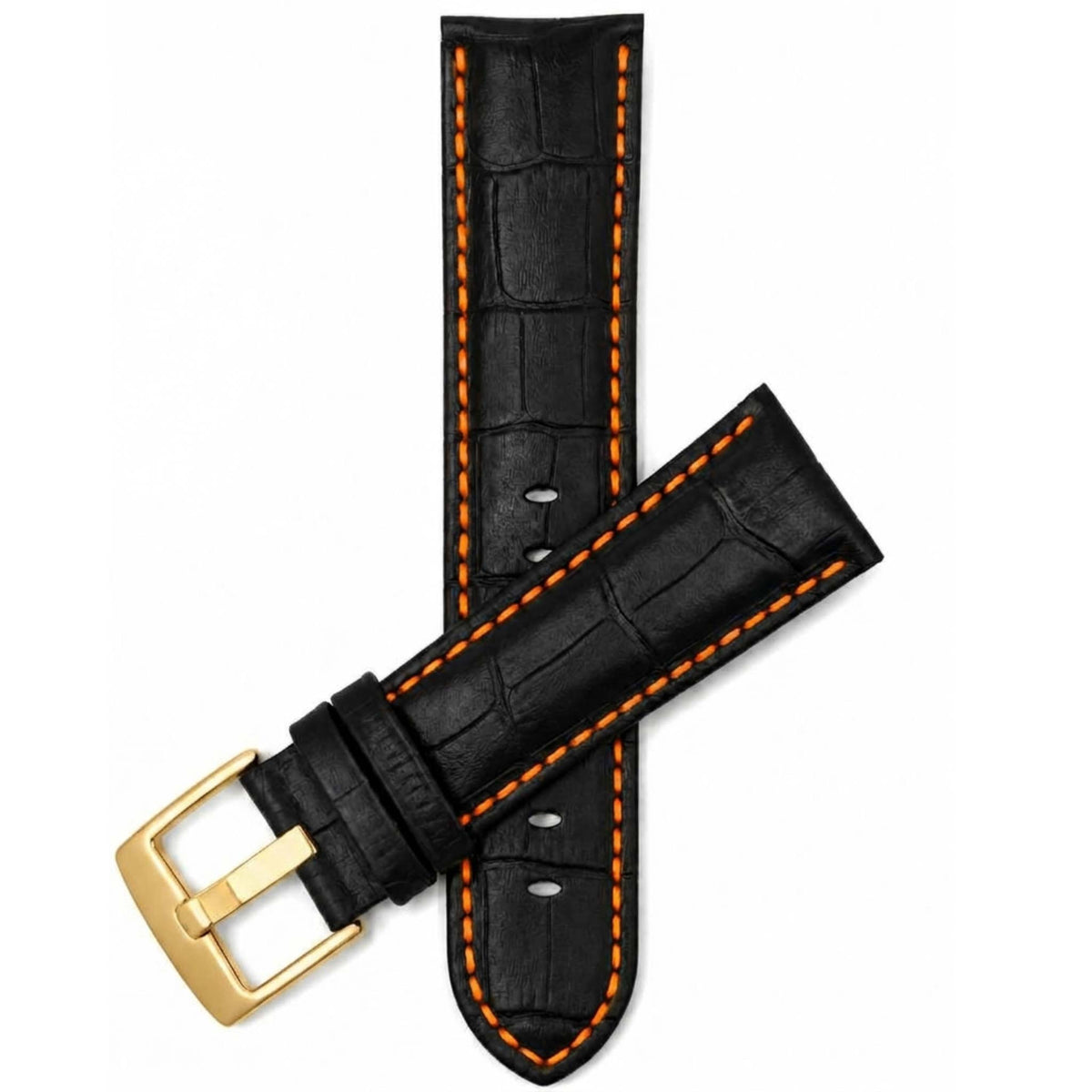 Bandini Leather Alligator Pattern Watch Band – 18mm 20mm 22mm 24mm 26mm