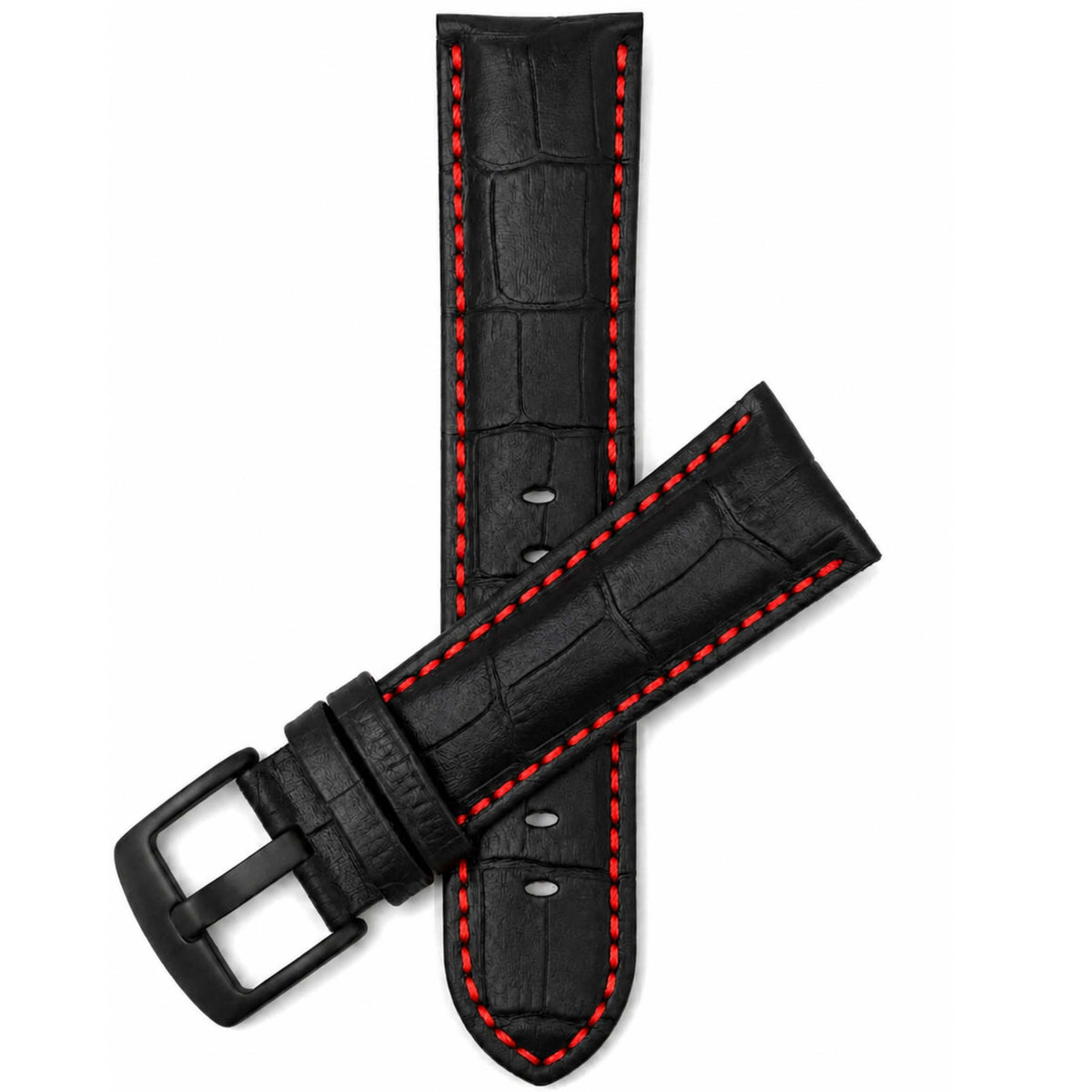 Bandini Leather Alligator Pattern Watch Band – 18mm 20mm 22mm 24mm 26mm