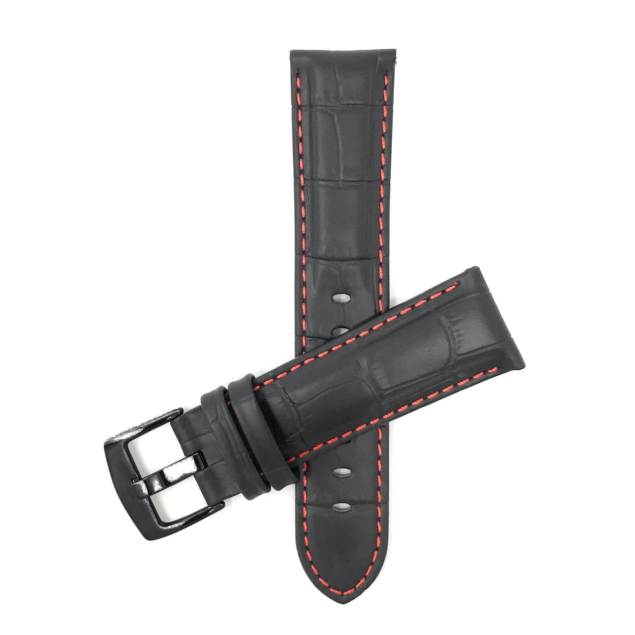 Bandini Leather Alligator Pattern Watch Band – 18mm 20mm 22mm 24mm 26mm