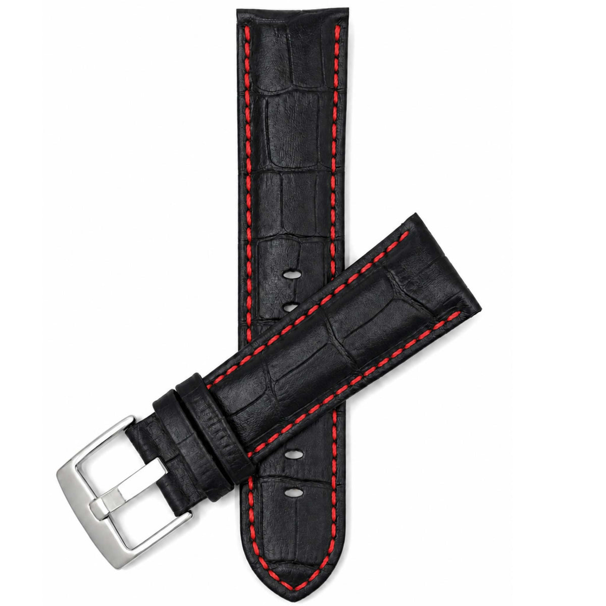 Bandini Leather Alligator Pattern Watch Band – 18mm 20mm 22mm 24mm 26mm