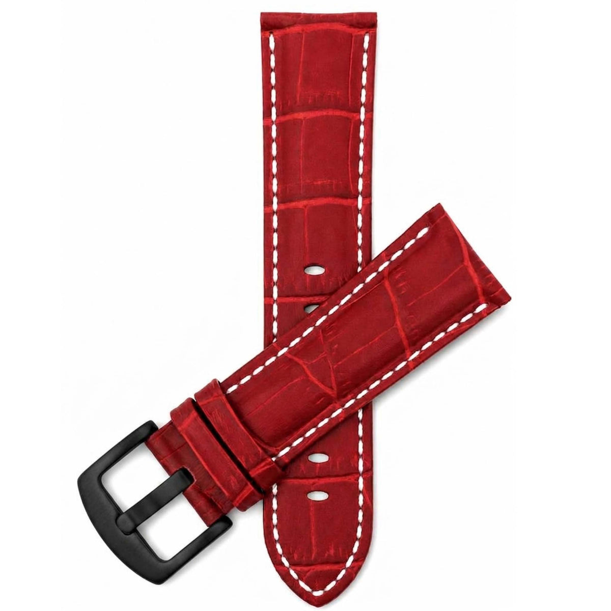 Bandini Leather Alligator Pattern Watch Band – 18mm 20mm 22mm 24mm 26mm