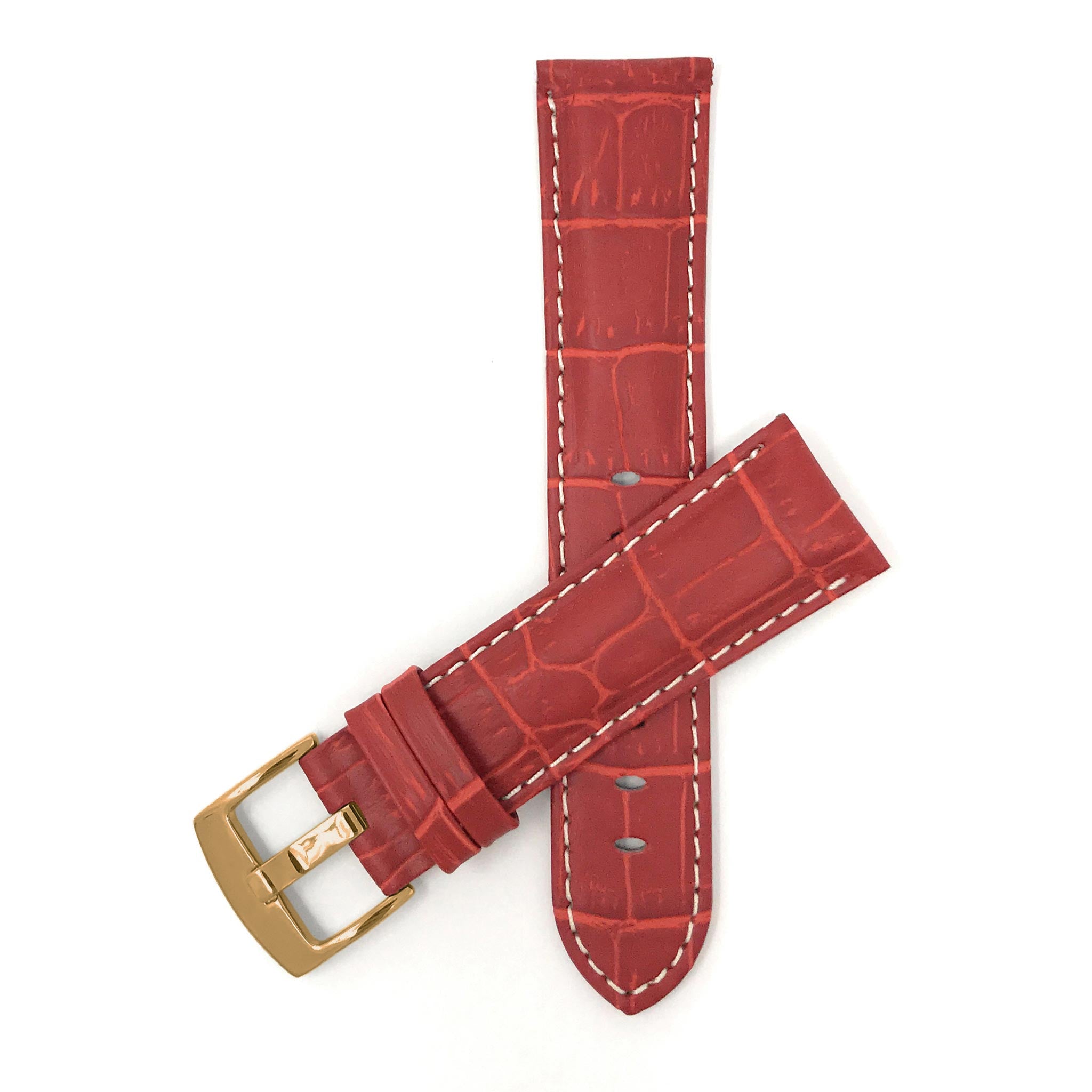 Bandini Leather Alligator Pattern Watch Band – 18mm 20mm 22mm 24mm 26mm