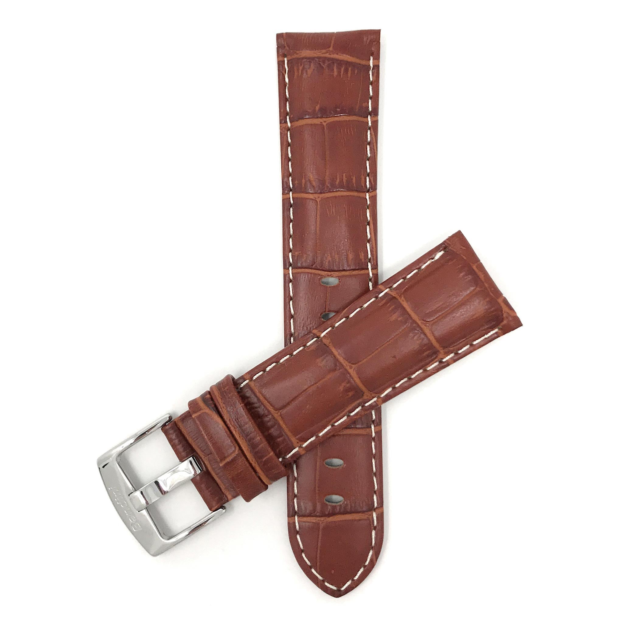 Bandini Leather Alligator Pattern Watch Band – 18mm 20mm 22mm 24mm 26mm