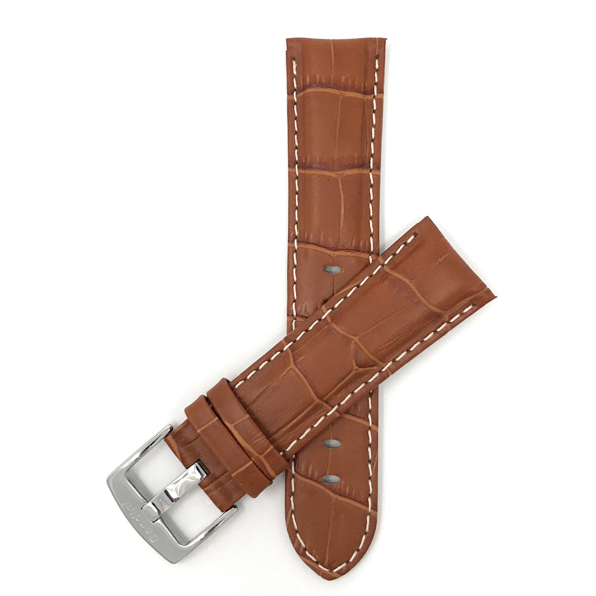 Bandini Leather Alligator Pattern Watch Band – 18mm 20mm 22mm 24mm 26mm
