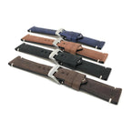 Bandini Mens Distressed Leather Watch Strap Band, 20mm to 24mm (Standard or Extra Long)