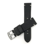 Bandini Mens Distressed Leather Watch Band Strap, Minimal Stitch - 20mm, 22mm, 24mm