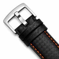 Black and Orange / Silver Buckle