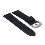 Bandini Mens Leather Two-Tone Rally Strap, Vented, Racing Watch Band - 20mm, 22mm