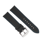 Bandini Mens Leather Two-Tone Rally Strap, Vented, Racing Watch Band - 20mm, 22mm