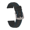 Bandini Mens Leather Two-Tone Rally Strap, Vented, Racing Watch Band - 20mm, 22mm