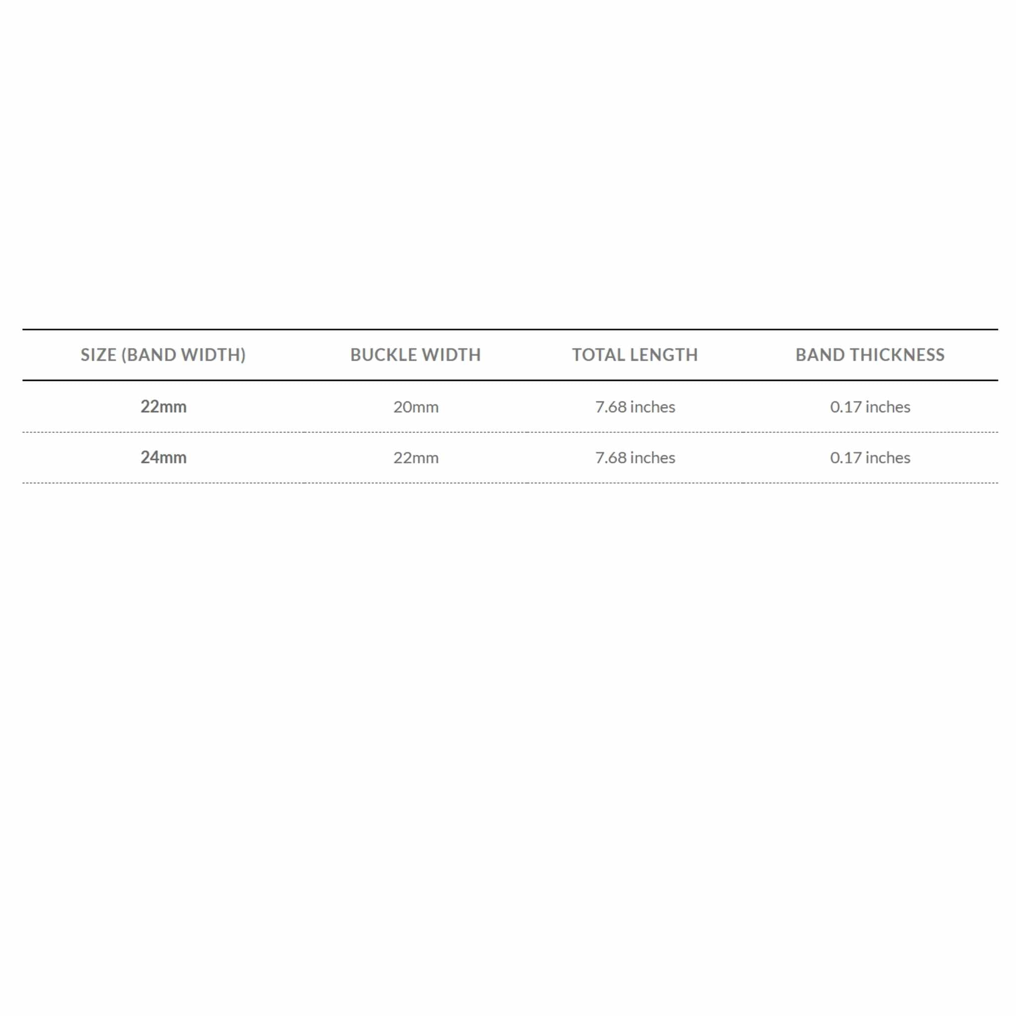 Bandini Mens Leather Watch Strap, Double Stitch - 22mm, 24mm