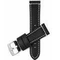 Bandini Mens Leather Watch Strap, Double Stitch - 22mm, 24mm