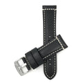 Bandini Mens Leather Watch Strap, Double Stitch - 22mm, 24mm