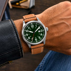 Bandini Mens Leather Watch Strap, Double Stitch - 22mm, 24mm