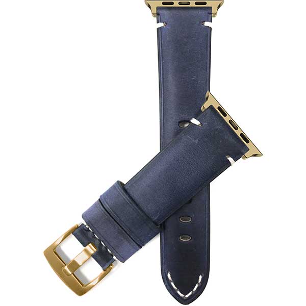 Bandini Mens Vintage Distressed Leather Watch Band for Apple Watch