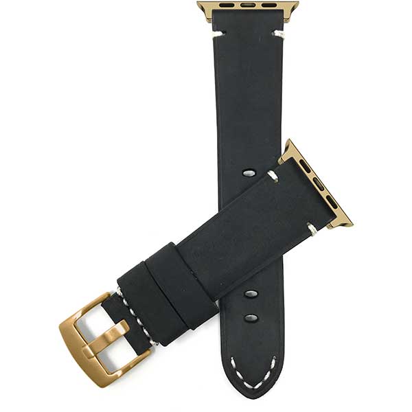 Bandini Mens Vintage Distressed Leather Watch Band for Apple Watch